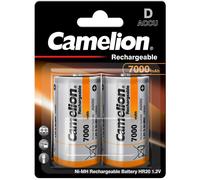 2 Piles Rechargeables D / HR20 7000mAh Camelion