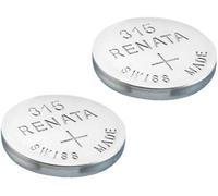 2 piles Renata pour montre - Faites en Suisse - La cellule des piles ne contient pas de mercure - Pile bouton de 1,55 V Renata