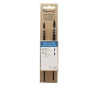 Raphaël Less Essentiels Pour L'aquarelle Pour les Fonds - Lot de pinceaux - 2 parties - estompeur - taille : 0, 3/0