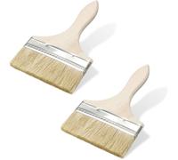 2 pinceaux soie spalter 100×30 mm larges plats pour vitrifier/vernir bois application fluide et régulière Label