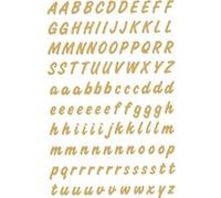 stickers alphabétique A-Z, or, film résistant aux