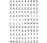 2 Planches Stickers Lettres Majuscules 5mm Herma Noir G