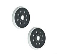 2 Plateaux de Ponçage 125mm, 8 Trous, pour Bosch GEX125-1AE | Pour Atelier pour bois, Compatible pour bosch GEX125-1AE, 8 Trous d'Aspiration, Caoutchouc Résistant, Diamètre 125mm