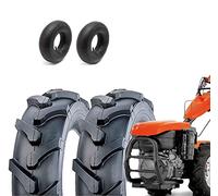 2 pneus 5.00-10 Union + chambres pour tracteur 6PR (TM) Pneus compatibles avec motoculteur, faucheuse, motobineuse