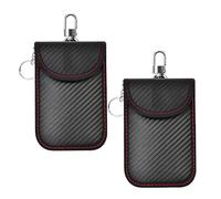 2 Pochette Faraday Cle Voiture Anti RFID Bloque Signal Vol Antivol | Protection onde, cage blindage, securise contactless, rangement portefeuille, contre-demarrage, pacemaker, securite