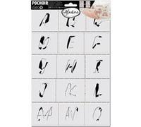 2 pochoirs de décoration - Alphabet - Aladine Blanc G