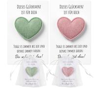 2 Porte Bonheur,Vous Pouvez Faire Coffret Cadeau Avec Une Carte,Un Sac En Tissu, Colle à Points. Petit Cadeau Consolation Pour Vous Remonter Le Moral, Bon RéTablissement, Cadeau Pour Petite Amie