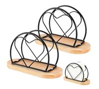2 Porte Serviette Papier Table Bois Serviettenhalter Noir Support | Porte-Serviettes de Table en fer Forgé, Convient à la Maison, à la Cuisine, au Café et au Bar (15,7 X 10 X 6,7 cm)