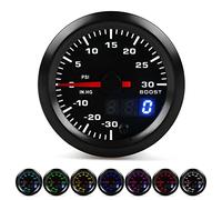 2 pouces 52 mm universel 7 couleurs LED jauge de pression de suralimentation double affichage de pointeur numérique 0 30 PSI compteur à vide kit complet de faisceau de câblage de