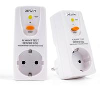 2 prises de courant avec disjoncteur différentiel FI, 10mA, 16A, 230V