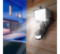 Lumisky Lot de 2 projecteurs solaires noir éclairage puissant panneau solaire déporté LED blanc COOPER BLACK H22cm avec détecteur de mouvement orientable