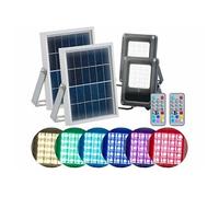 : 2 projecteurs solaires à LED RVBB 10 W avec télécommande