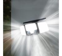 Lumisky Lot de 2 Spots Solaires à 3 Têtes Noires RAYLITE - Éclairage LED Puissant Blanc, Orientables avec Détecteur de Mouvement, Idéaux pour Sécuriser Jardin, Terrasse et Extérieur