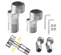 2 Raccord Excentré Mitigeur 1/2 3/4 in, FORMVERSITY Shower Faucet Adapter, Adjustable Shower Faucet Adaptor Raccord Excentré mitigeur, raccord Plomberie Mitigeur Douche pour Robinets Muraux