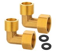2 raccords vissés mobiles en laiton, coude en laiton 1/2 pouce 90°, 1/2" AG/IG coudé mobile avec joint torique, raccord coudé DN15 90 degrés pour installations d'eau et systèmes de chauffage central