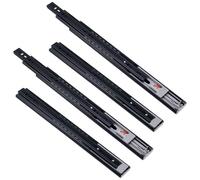 2 rails de guidage pour tiroirs, système "push to open", glissières à billes, coulisses télescopiques entièrement extractibles, rails de tiroir, capacité de charge de 45 kg, longueur 35 cm