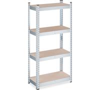 2 rayonnages pour charges lourdes, D x l x H : 120 x 60 x 30 cm, 700 kg, acier galvanisé, rayonnages de rangement pour cave et garage, marron clair/argent