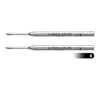 2 recharges - Cartouche - Stylo à bille - GOLIATH - Caran d'Ache - Noir - Pointe large Noir