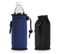 2 refroidisseurs de bouteilles - Sac isotherme pour bouteilles de 500 ml - En néoprène isolant, couleur noir et bleu