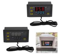 2 régulateurs de température numériques, compatibles avec une tension de 110 V-220 V, interrupteur thermostat avec affichage LED