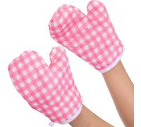 2 résistants à la Chaleur pour Rose, Cuisine et | Polyester et coton, motif tableau rose, anneau, pour fours, casseroles et plats chauds