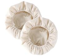 2 Ronde Banneton pour Pain Fermentation Corbeille à Pain Moule | Faire son Levain-25 cm, Paniers à Pain Doublés en Tissu de Lin, Tissu en Pour à Pain