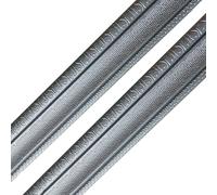 2 rouleaux de garniture murale auto-adhésive, plinthe en mousse PE, 2.2M x 8cm(Silver Gray)