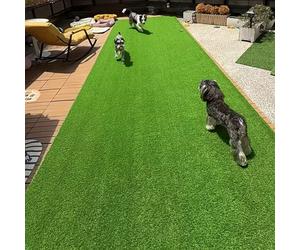 2 rouleaux de gazon artificiel, convient pour le jardin de mariage, installation facile sans outils, idéal pour les événements, la décoration de la maison et des entreprises, faible entretien, tapis d