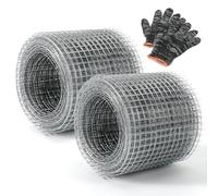 2 rouleaux de grillage métallique à mailles fines de 10 cm * 6 m - Filet de protection contre les rongeurs pour jardinière surélevée, pièges à souris, filet anti-taupe, filet anti-rongeurs