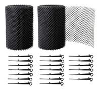 2 Rouleaux Grilles de Protection de Gouttière durable en PP, Protège Toiture et Protection contre Feuille + 20 Crochets de fixation