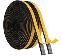 2 Rouleaux Joint Fenêtre Isolation Joint Mousse Adhésif （6mmx 3mm） x 10m Joint Caoutchouc pour Calfeutrage et Protection Meuble, J