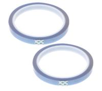 2 Rouleaux Ruban Adhésif Haute Température 10mm X 3 PET Silicone | Résistance Élevée, sans Résidu, Nettoyage Facile, pour Électronique et Presse de Sublimation