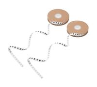 2 rouleaux Ruban Gros-Grain Blanc à Empreintes de Pattes pour Chiens | Matériau Polyester Souple, Texture Côtelée, Lavable, pour Nœuds de Cheveux et Fêtes
