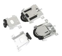 2 Roulettes Porte Coulissante Placard Argent, rouleaux armoire guides tampon amortisseur .