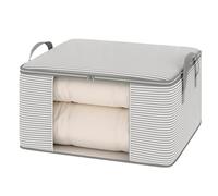 2 Sac de Rangement pour Couettes,Sac de Stockage Résistant avec Fermeture Éclair et Poignées Renforcées-Housse de Rangement Pliable pour Couvertures,Vêtements,Linge de Maison (55 * 35 * 25cm)