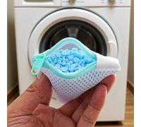 2 sacs de rangement pour chaussettes et petits objets avec fermeture éclair, sac à linge avec design d'angle, compatible avec la lessive Pink 2pcs