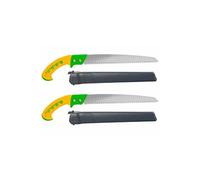 : 2 scies à main avec lames 30 cm en acier carbone 65 mn à denture large
