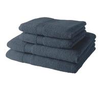 Today Lot 2 serviettes + 2 draps de bain 50x90/70x130 cm 100% coton Bleu gris