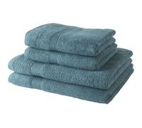 Today Lot 2 serviettes et 2 draps de bain 50x90 et 70x130 cm 100% coton Bleu canard
