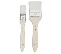 Pebeo - Lot de pinceaux - 2 parties - plat - taille : 25, 50 Blanc G