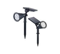 : 2 spots solaires à LED avec piquet 200 lm / 1,5 W