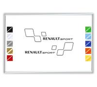 2 Stickers Autocollants Renaul Sport Clio Megane RS Twingo ref: r14 (Rouge)