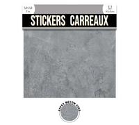 2 Stickers effet béton ciré - 30 x 30 cm - gris