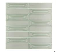 2 stickers muraux Caro 30x30cm vert - Atmosphera Créateur d'intérieur
