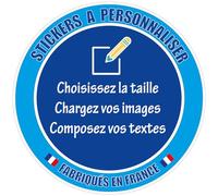 2 stickers rond Ø 15 cm autocollant personnalisé sur-mesure