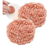 2 Stück Eponge Cuivre, Eponge Cuivre Grattoir en Éponge pour Cuisine, Dissout La Saleté Tenace pour Nettoyer Les Casseroles Et Les Bols pour Nettoyer Salle De Bain Et Ustensiles De Cuisine
