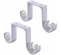 2 Support de plafond Support blanc Support de tringle rideau double Support de tringle rideau en aluminium PZCC