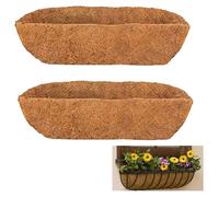 2 supports préformés en fibre de coco, 76 cm, à fixer au mur, pour jardinières et suspensions.