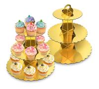 2 Supports présentoir gâteau carton, pour cupcakes/desserts/fruits, mariage/anniversaire/fêtes
