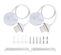 2 suspensions de lampe blanches, culot E27, câble de 90 cm, hauteur réglable